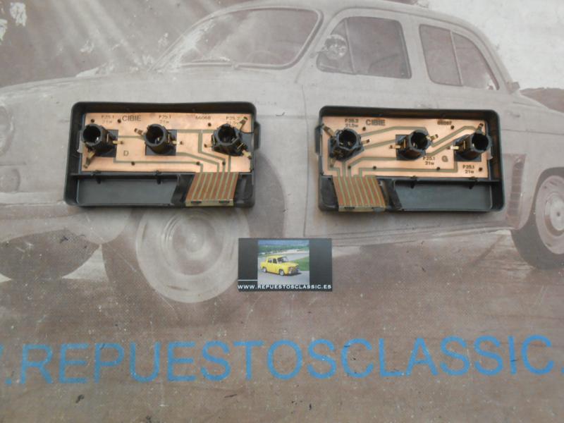 IRE324 JUEGO PORTALAMPARAS PILOTOS TRASEROS RENAULT 11 CIBIE 66067 / 66068