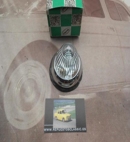 PI395 P2 PILOTO REDONDO BLANCO CERQUILLO CROMADO LUZ POSICION CAMION AUTOBUS CARAVANA DIAM. 70mm ALTO 55mm