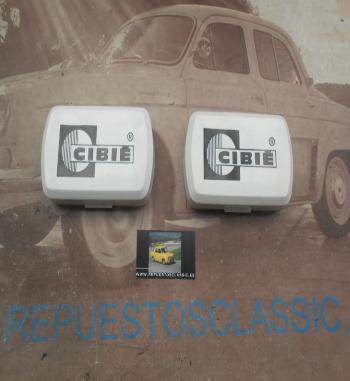 A35-21P8 JUEGO TAPAS BLANCAS FAROS LARGO ALCANCE ANTINIEBLA CIBIE AIRPORT 35 RENAULT 5 ALPINE Y OTROS