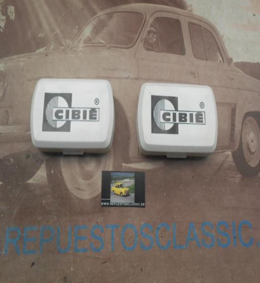 A35-21P8 JUEGO TAPAS BLANCAS FAROS LARGO ALCANCE ANTINIEBLA CIBIE AIRPORT 35 RENAULT 5 ALPINE Y OTROS