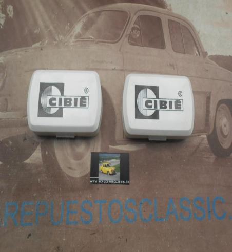 A35-21P8 JUEGO TAPAS BLANCAS FAROS LARGO ALCANCE ANTINIEBLA CIBIE AIRPORT 35 RENAULT 5 ALPINE Y OTROS