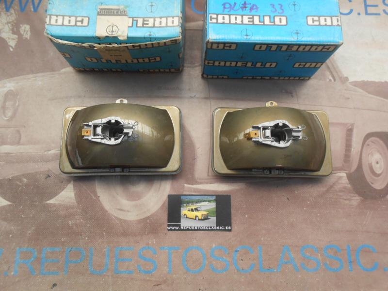 75P8 JUEGO OPTICAS ANTINIEBLA BLANCAS ALFA 33 - ALFETTA , CARELLO 02810816