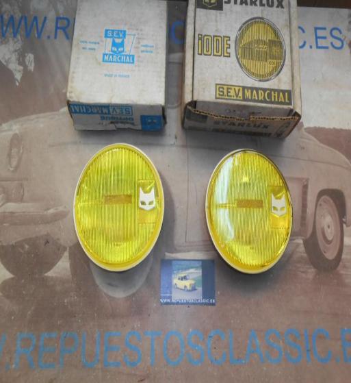 94P8 JUEGO OPTICAS REDONDAS ANTINIEBLA AMARILLAS MARCHAL 710 STARLUX 1712/300 63121003