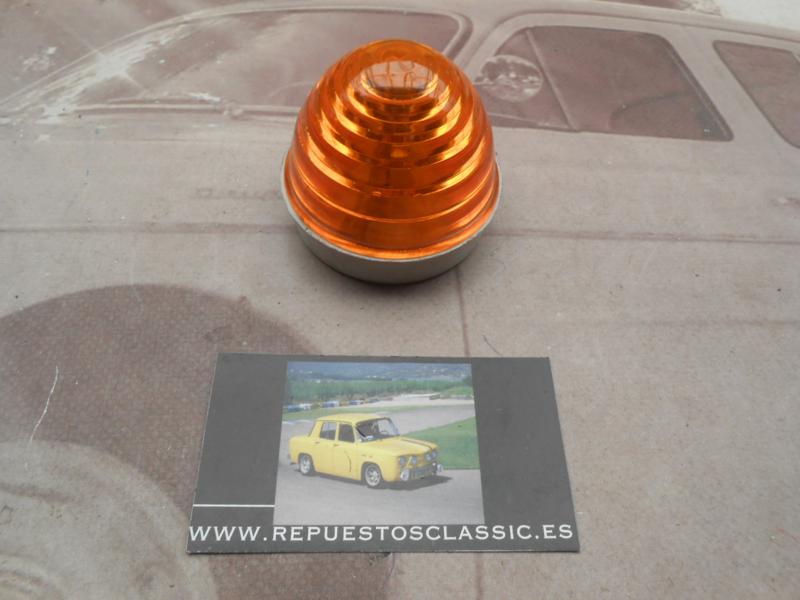 PI435P2 PILOTO UNIVERSAL REDONDO AMBAR MEDIDA 58x55mm TULIPA ENROSCADA