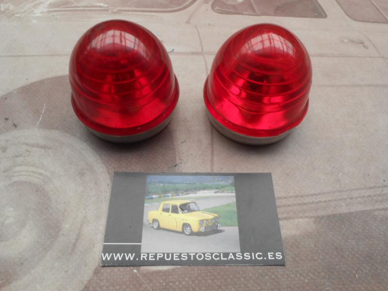 PI439P2 JUEGO PILOTOS UNIVERSALES REDONDOS ROJOS MEDIDA 58x55mm TULIPA ENROSCADA