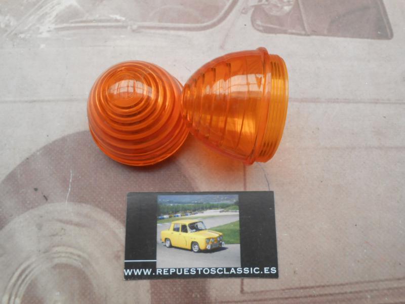 PI440P2 JUEGO TULIPAS UNIVERSALES PILOTOS REDONDOS AMBAR MEDIDA 55x47mm ROSCA EXTERIOR