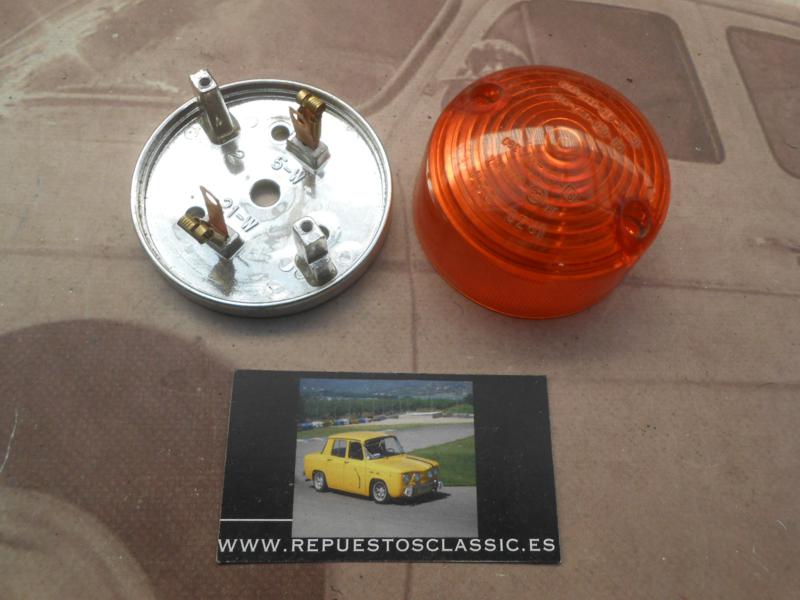 PI451P2 PILOTO UNIVERSAL REDONDO INTERMITENTE AMBAR CAMION TRACTOR REMOLQUE CARAVANA MEDIDA 74x43mm