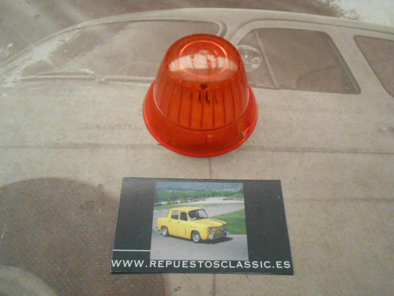 PI463P2 TULIPA AMBAR PILOTO REDONDO INTERMITENTE CAMION REMOLQUE TRACTOR CARAVANA MEDIDA 71x45mm