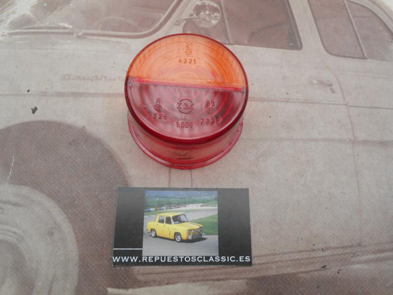 PI471P2 TULIPA PILOTO REDONDO ROJO / AMBAR CAMION , REMOLQUE , TRACTOR CARAVANA MEDIDA 80x43mm