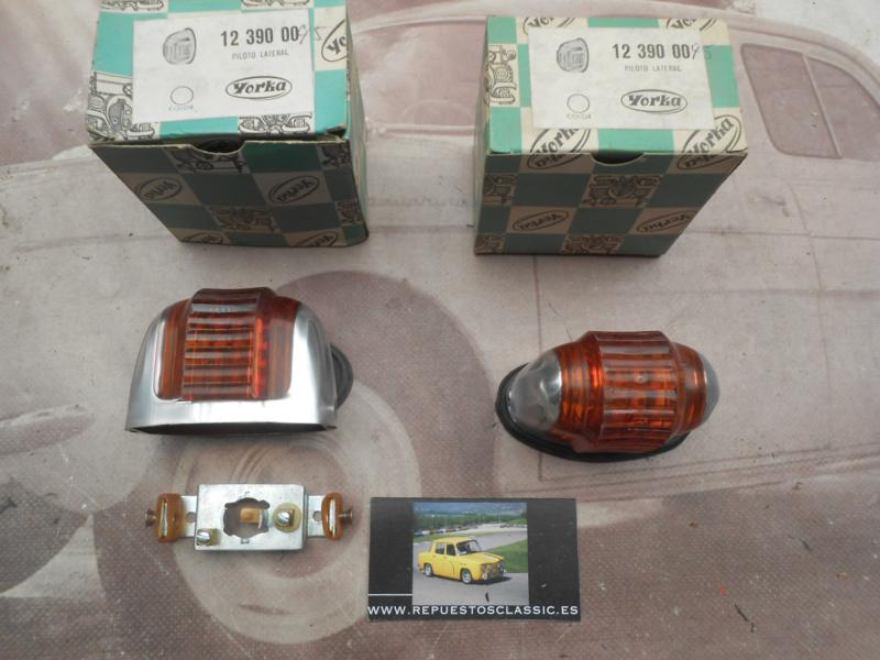 PI476P2 JUEGO PILOTOS INTERMITENTES LATERALES AMBAR CAMION CLASICO MERCEDES Y OTROS MODELOS MEDIDA 80x40x55mm