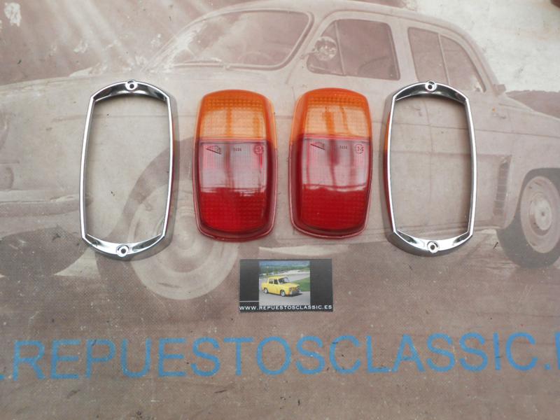 PI479P2 JUEGO TULIPAS BICOLOR CON BISEL PILOTOS TRASEROS MERCEDES DKW F1000