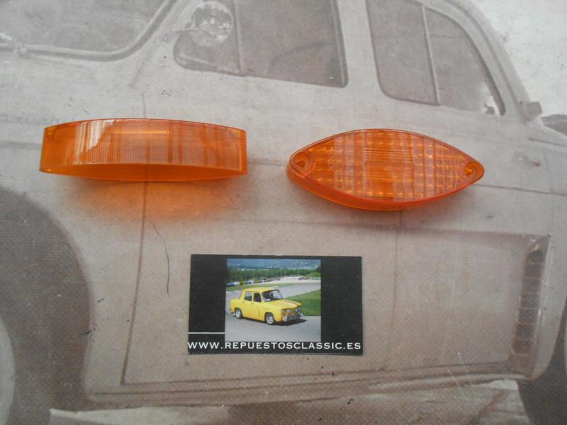 Pi502P2 JUEGO TULIPAS OVALADAS PILOTO SEÑALIZACION AMBAR CAMION AUTOBUS CARAVANA REMOLQUE TRACTOR MEDIDA 94x32x20mm