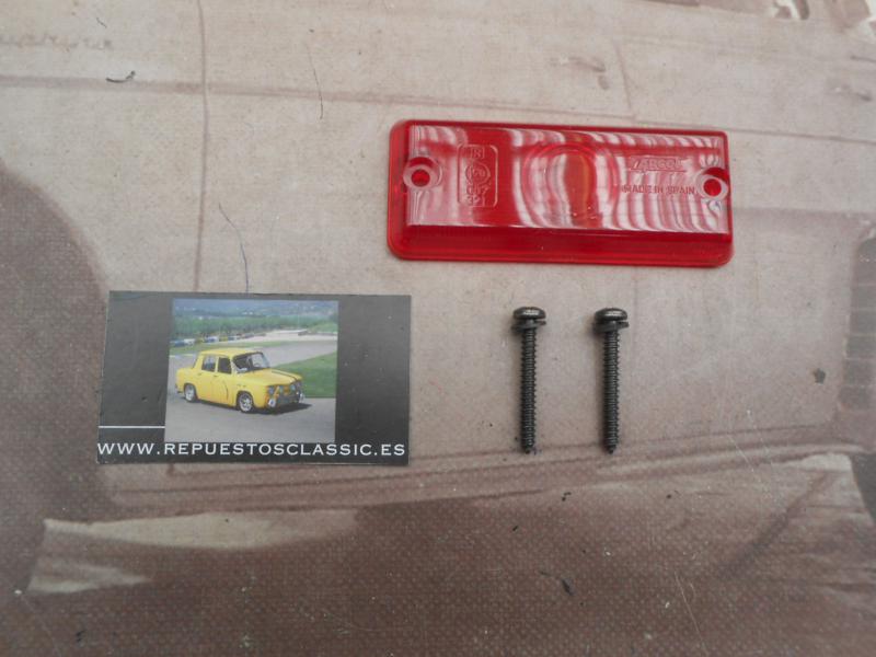 Pi517P2 TULIPA ROJA PILOTO EMPOTRABLE LUZ ESTRIBO AUTOBUS CAMION ARCOL P278 MEDIDA 102x42x10mm