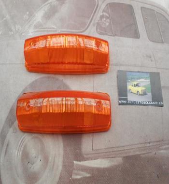 Pi524P2 JUEGO TULIPAS PILOTO INTERMITENTE SEÑALIZACION AMBAR CAMION AUTOBUS REMOLQUE TRACTOR , SIM 301.13 MEDIDA 165x53x40mm