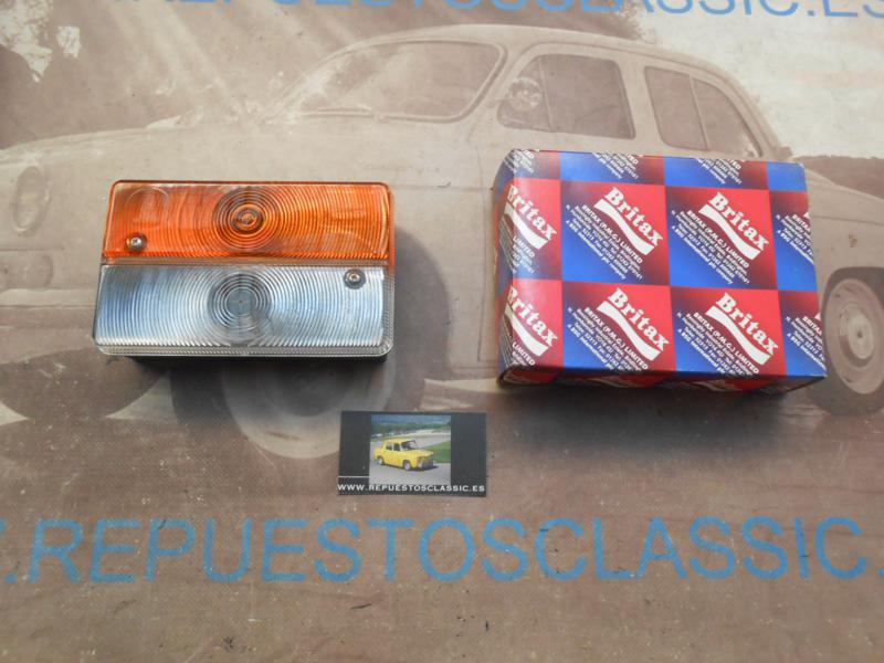 Pi541P2 PILOTO RECTANGULAR UNIVERSAL BICOLOR BLANCO/AMBAR CAMION TRACTOR CARAVANA REMOLQUE AUTOBUS , 160x100x50mm