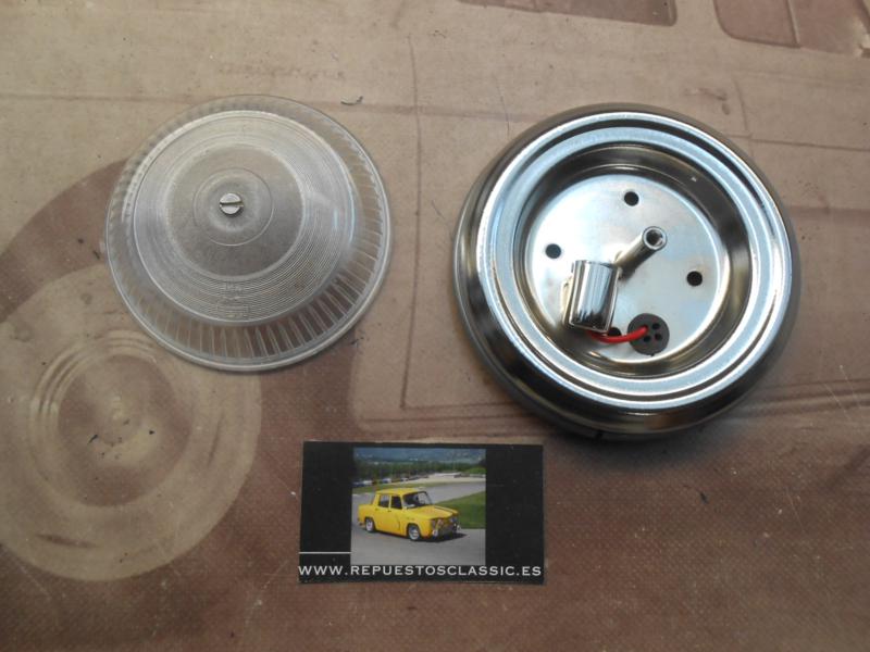 Pi552P2 PLAFON REDONDO VINTAGE LUZ INTERIOR CORTESIA CAMION AUTOBUS CARAVANA , MEDIDA 125x47mm