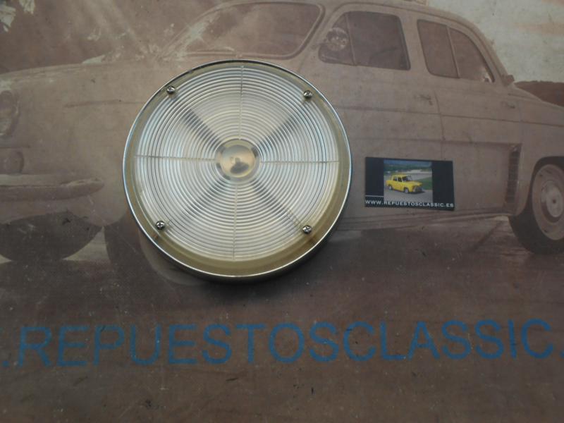 Pi554P2 PLAFON REDONDO VINTAGE LUZ INTERIOR CORTESIA CAMION AUTOBUS CARAVANA , MEDIDA 208x37mm