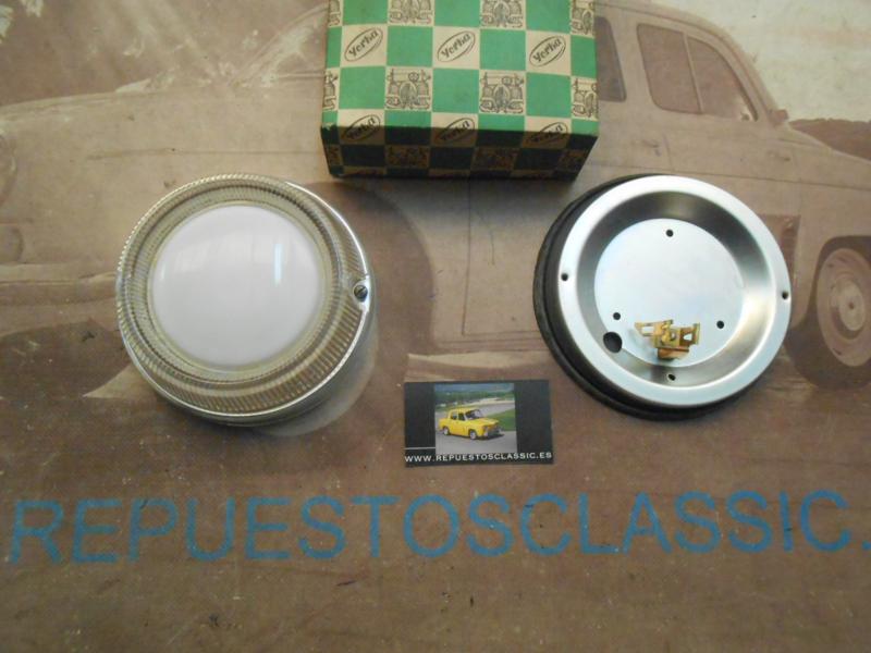Pi559P2 PLAFON REDONDO VINTAGE LUZ INTERIOR AUTOBUS BARREIROS MEDIDA 145x49mm