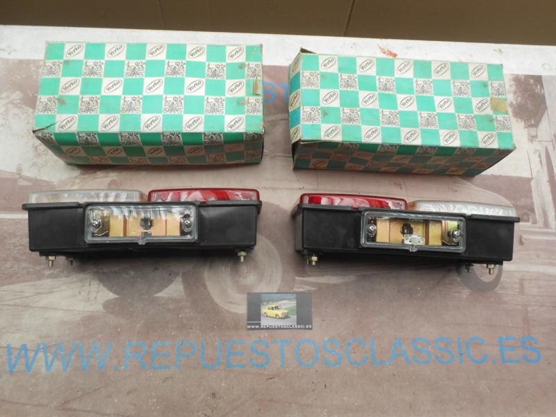 Pi580P2 JUEGO PILOTOS TRASEROS CON LUZ MATRICULA UNIVERSALES CAMION REMOLQUE TRACTOR CARAVANA , YORKA 25101