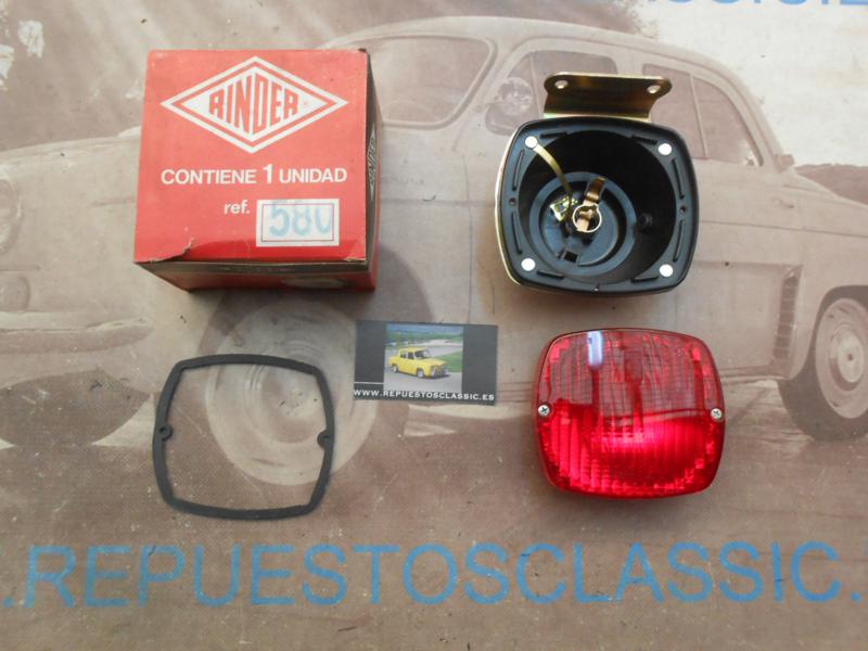 117P8 PILOTO COLGANTE UNIVERSAL ANTINIEBLA TRASERO RINDER 580 110x110mm