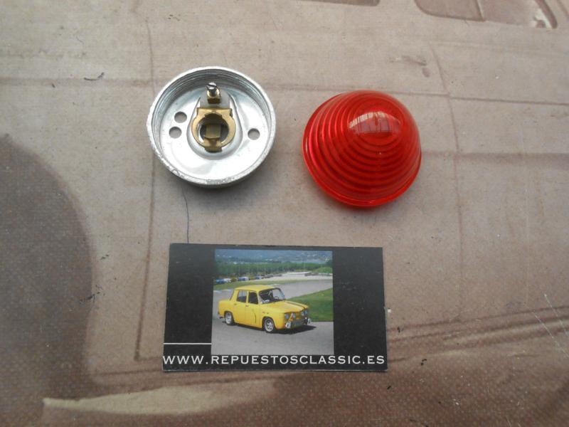 123P8 PILOTO REDONDO UNIVERSAL SEÑALIZACION ROJO CAMION , REMOLQUE , CARAVANA , TRACTOR , TULIPA ENROSCADA , MEDIDA 50x43mm