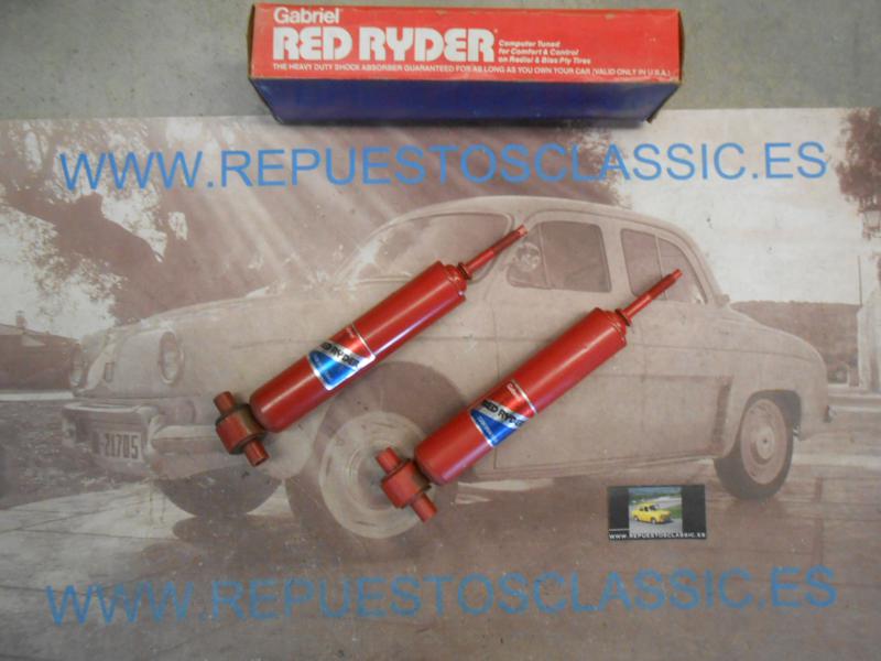 AM93 JUEGO AMORTIGUADORES DELANTEROS SEAT 132 , FIAT ARGENTA , GABRIEL RED RYDER 42282 P2023 REFORZADOS DOBLE EFECTO