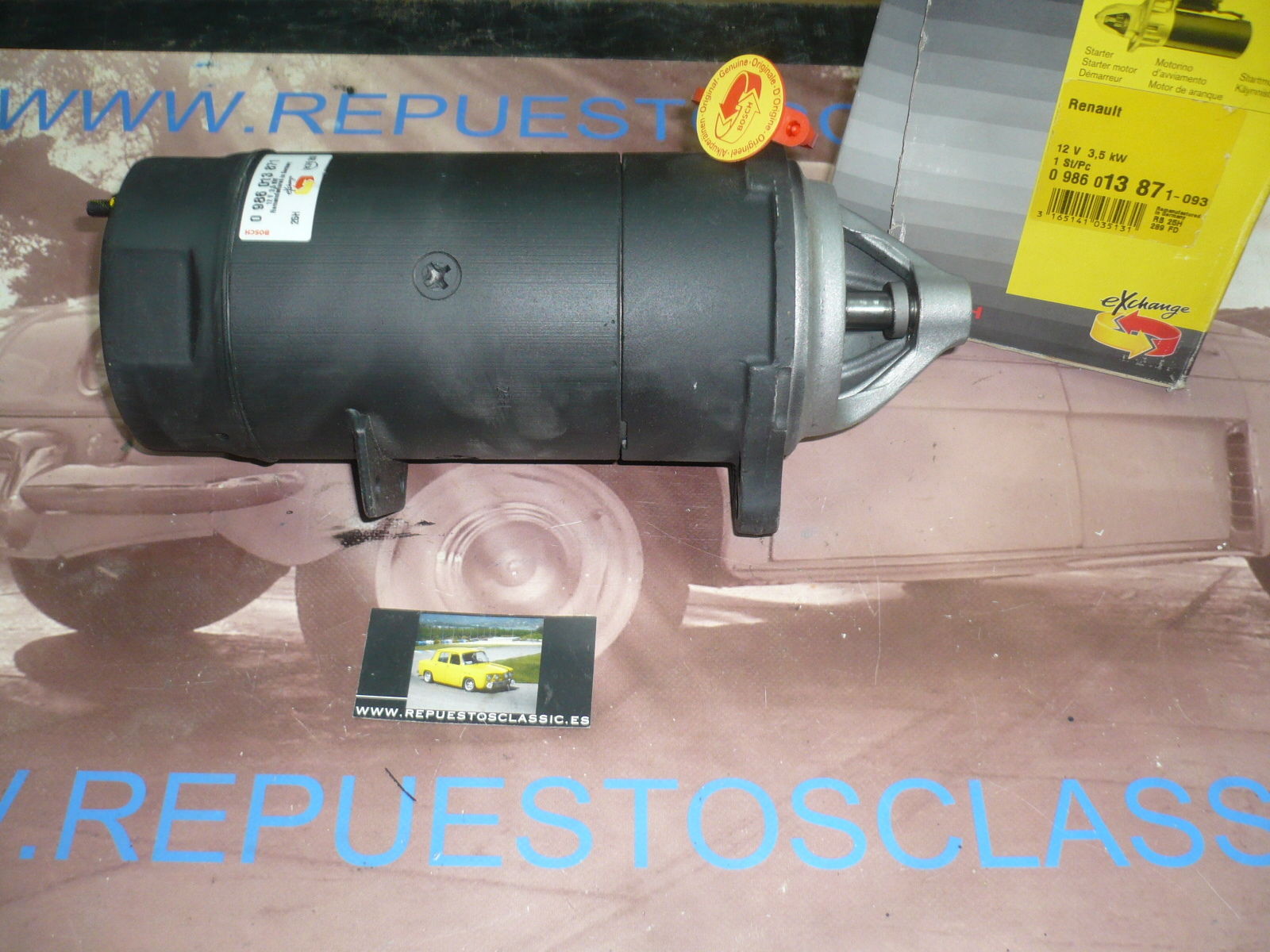 0986013871 MOTOR ARRANQUE RENAULT MASTER, TRAFIC, RVI B