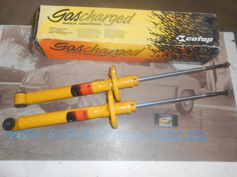 AM208P2 JUEGO AMORTIGUADORES TRASEROS VOLKSWAGEN GOLF MKII , JETTA MKII , SEAT TOLEDO MKI 1L , COFAP GB27106 GAS CHARGED