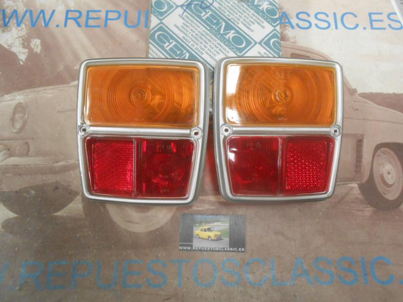 ISI70 JUEGO TULIPAS PILOTOS TRASEROS SIMCA 1000 2ª SERIE MARCO GRIS