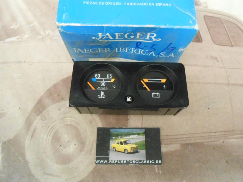 CK160 CONJUNTO RELOJES SALPICADERO TEMPERATURA Y VOLTIMETRO BATERIA RENAULT 5 , 9 , JAEGER 9662