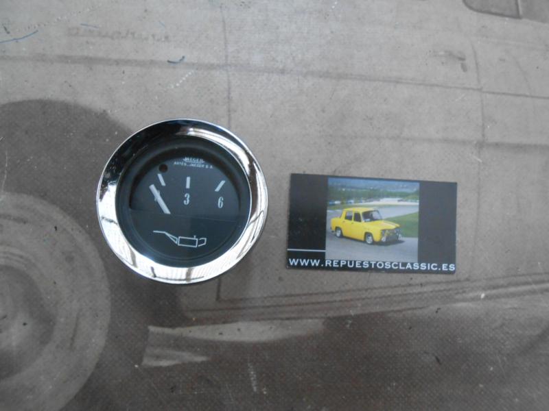 CK284 RELOJ INDICADOR PRESION ACEITE SEAT, RENAULT, SIMCA, TALBOT, CITROEN Y OTROS 12v , JAEGER 9512 DIAMETRO 52mm