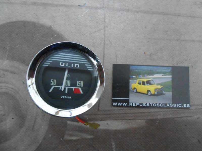 CK287 RELOJ INDICADOR TEMPERATURA ACEITE SEAT, RENAULT, SIMCA, TALBOT, CITROEN Y OTROS 12v , VEGLIA 444355 , DIAMETRO 52mm