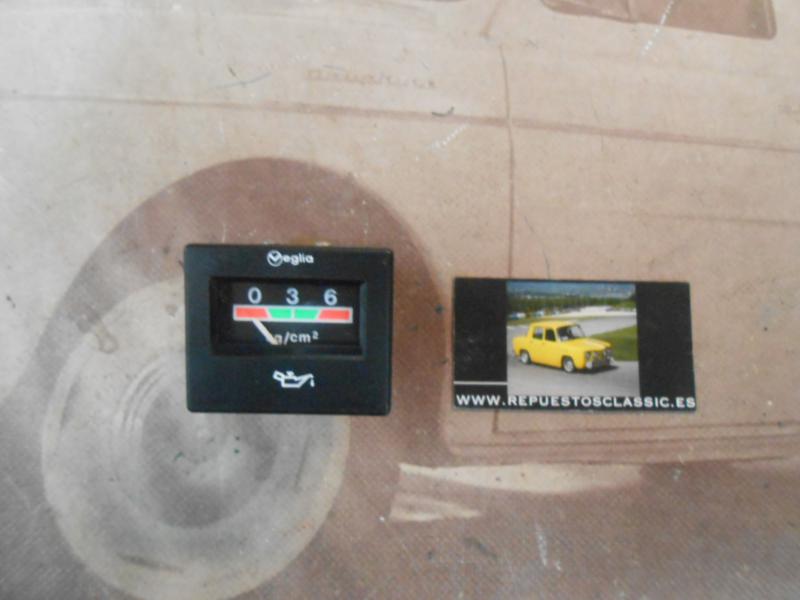 CK298 RELOJ RECTANGULAR INDICADOR PRESION ACEITE RENAULT 5, 6, 7, 9, 11, 18 , VEGLIA 12V