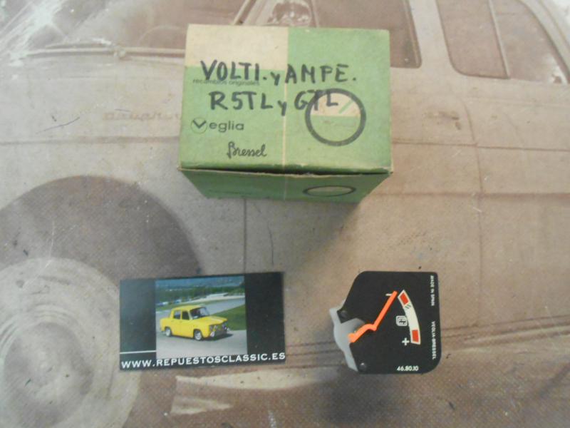 CK304 RELOJ AMPERIMETRO VOLTIMETRO CUADRO RENAULT 5 TL/GTL , VEGLIA 468010