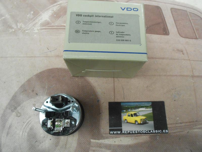 CK317 RELOJ UNIVERSAL REDONDO INDICADOR TEMPERATURA ACEITE VDO 310030003 , 12v DIAMETRO 52mm