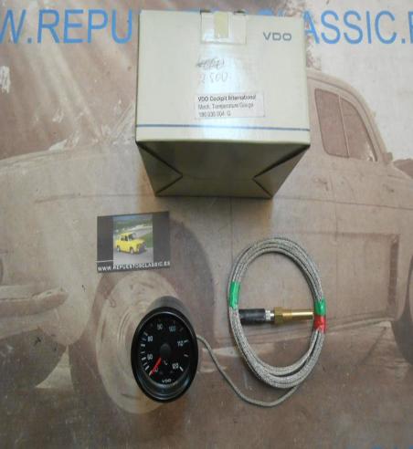 CK327 RELOJ TEMPERATURA AGUA CON SONDA 120 ºC , VDO 180035004 ( DIAMETRO 52mm CABLE 3m )