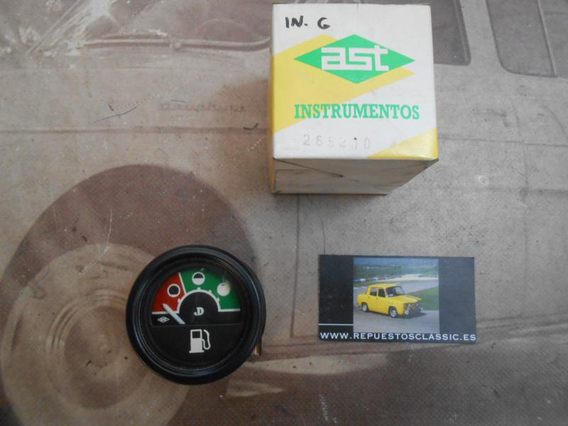 CK348 RELOJ INDICADOR NIVEL COMBUSTIBLE TRACTORES JOHN DEERE , MASSEY FERGUSON , EBRO AST 265210 12v , 52mm