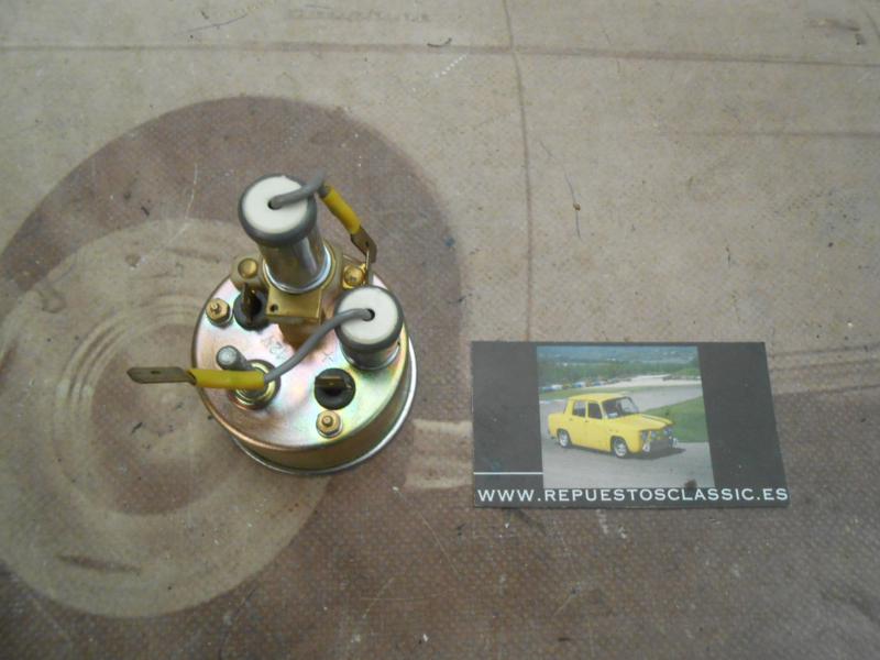 CK368 RELOJ REDONDO PRESION ACEITE ORIGINAL RENAULT 8 TS CON LUZ TESTIGO PRESION, VEGLIA , 12v, 52mm, 8 Kg/cm2