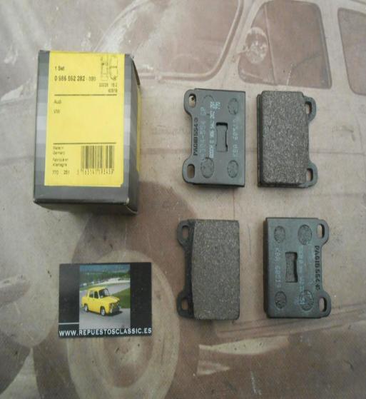 39BOSCH 0986562282 JUEGO PASTILLAS FRENO DELANTERO AUDI 50, 80, VOLKSWAGEN DERBY, GOLF, PASSAT, POLO, SCIROCCO