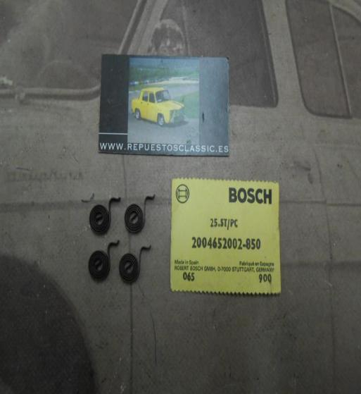 232P2 BOSCH 2004652002 JUEGO 4 MUELLES ESPIRALES ESCOBILLAS ARRANQUE DKW Y OTROS UTILIZADO EN : 0001154001