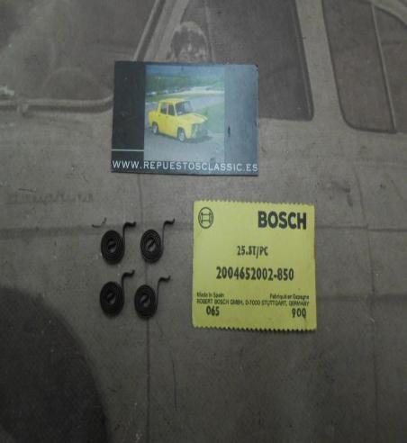 232P2 BOSCH 2004652002 JUEGO 4 MUELLES ESPIRALES ESCOBILLAS ARRANQUE DKW Y OTROS UTILIZADO EN : 0001154001
