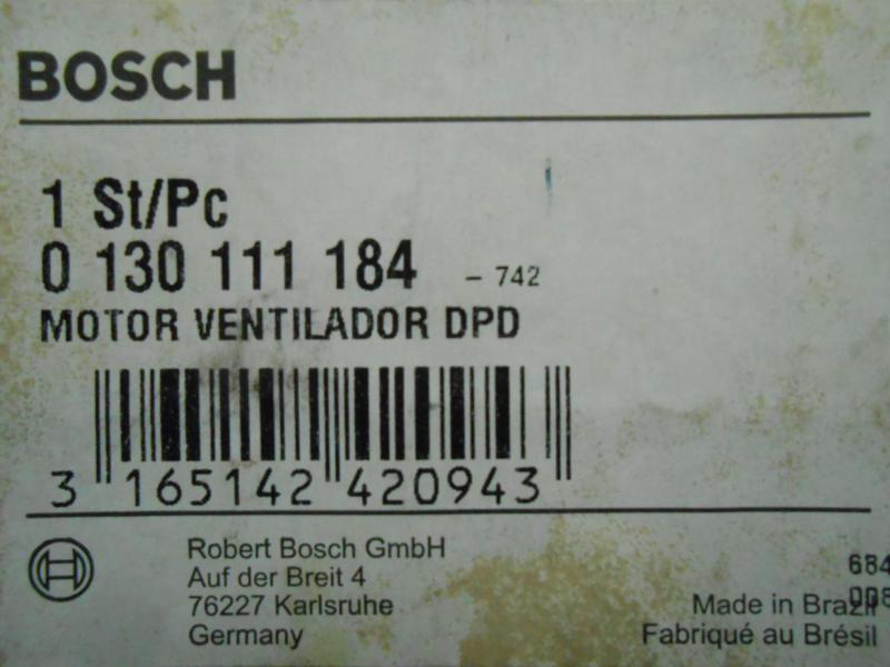236P2 BOSCH 0130111184 MOTOR VENTILADOR CALEFACCION HABITACULO CAMION SCANIA 4 , P / G /R / T