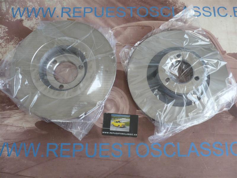 TV142R08 JUEGO DISCOS DE FRENO DELANTEROS O TRASEROS RENAULT 8, 10, ALPINE A110