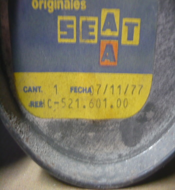 JUEGO MANETAS CON LLAVE SEAT 1200 SPORT ORIGINALES SEAT.