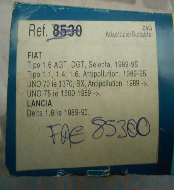 CB75 JUEGO CABLES BUJIAS ANTIPARASITARIOS FIAT TIPO 1.1, 1.4, 1.6 89->95, UNO 70/75 89-> , LANCIA DELTA 1.6i 89->93