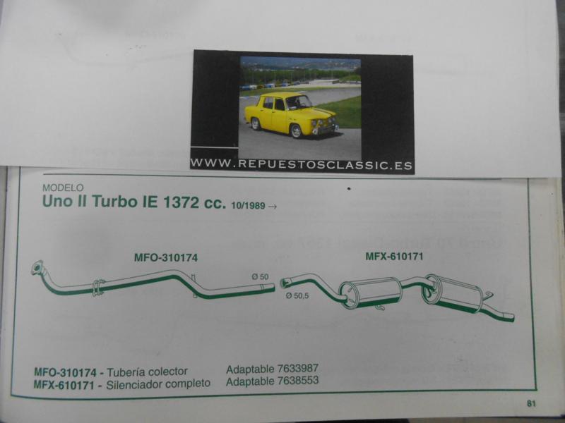 610171 P3 SILENCIOSO TRASERO FIAT UNO 1.4i.e TURBO 89->
