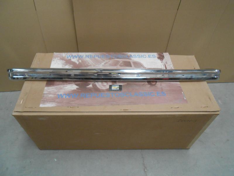 PAR133 PARAGOLPES TRASERO FORD FIESTA MKI , CROMADO CON AGUJEROS PARA MOLDURA