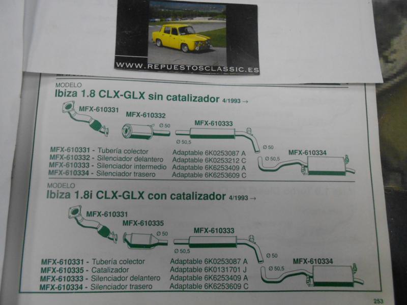 610334 P9 SILENCIOSO TRASERO SEAT IBIZA MKII 93->02 1.8, 2.0i, 1.9 TD , WALKER 70509