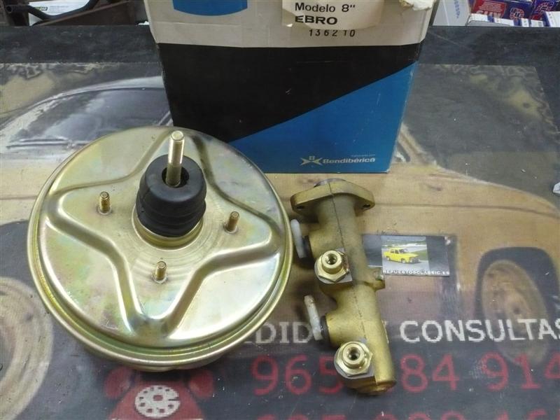 136210 SERVOFRENO 8" BENDIX COMPLETO CON BOMBA EBRO F260, F275. DISTANCIA ENTRE TORNILLO DE LA BOMBA 72 mm