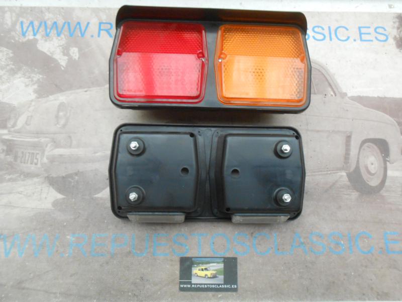 Pi593 P4 JUEGO PILOTOS TRASEROS CUADRADOS CAMION PEGASO - BARREIROS - REMOLQUE CON LUZ MATRICULA